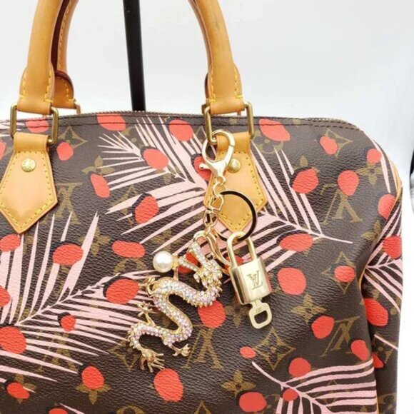 100% Auth Louis Vuitton Lock & Key with unbranded Bagcharm, Keycharm, Keychain - Picture 9 of 9